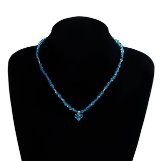Vòng cổ hạt thủy tinh thời trang có accents trái tim tình yêu - Trang sức thủ công