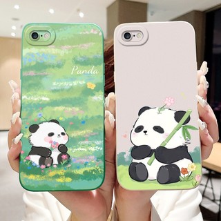 Dành Cho iPhone 6s Plus 6Plus Gấu Trúc Dễ Thương Hoạt Hình Silicon Mềm Cho iPhone 6 Plus 6sPlus 5.5 "Vỏ Bảo Vệ Ống Kính