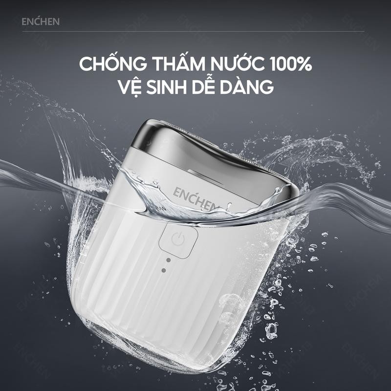 Ảnh Máy cạo râu Enchen Mini Pro - chống nước - lưỡi dao tự mài - lưới kép linh hoạt - BH 6 tháng 3