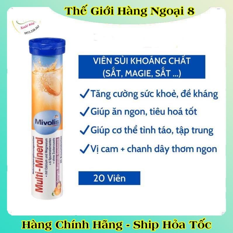 [auth] Viên Sủi Mivolis Vitamin C và các vị khác Hỗ trợ tăng cường hệ miễn dịch 20 Viên của Đức [Đủ Bill] [Hot]
