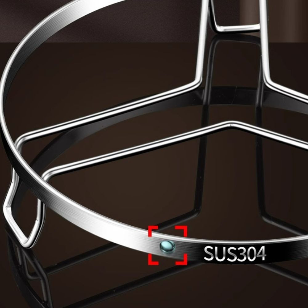 Giá hấp nhà bếp SLICELLIFE, Giá chảo hấp bằng thép không gỉ tròn, Giá đựng nồi có thể xếp chồng lên nhau đa chức năng