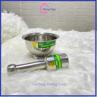 Bộ cối chày bằng Inox cao cấp, gồm cối và chày - Phương Trang