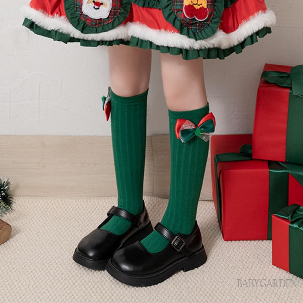 / / -3-12 Tuổi Tất Giáng Sinh Cho Bé Gái Nơ Giữa Bụng Trẻ Em Mùa Xuân Thu Tất Công Chúa