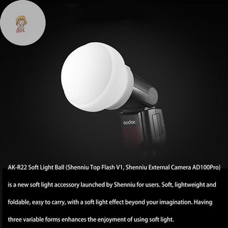 TWE Flash Khuếch Tán Mái Vòm Có Thể Gập Lại AK-R22 Silicon Mềm Ánh Sáng Cho Dòng V1 Flash AD100PRO AD200PRO Chụp Ảnh Trực Tiếp VN
