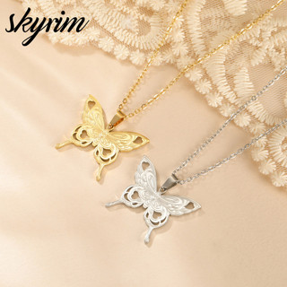 Vòng cổ bướm vàng SKYRIM Dây chuyền xương đòn nữ Trang sức thời trang thanh lịch cho bạn bè