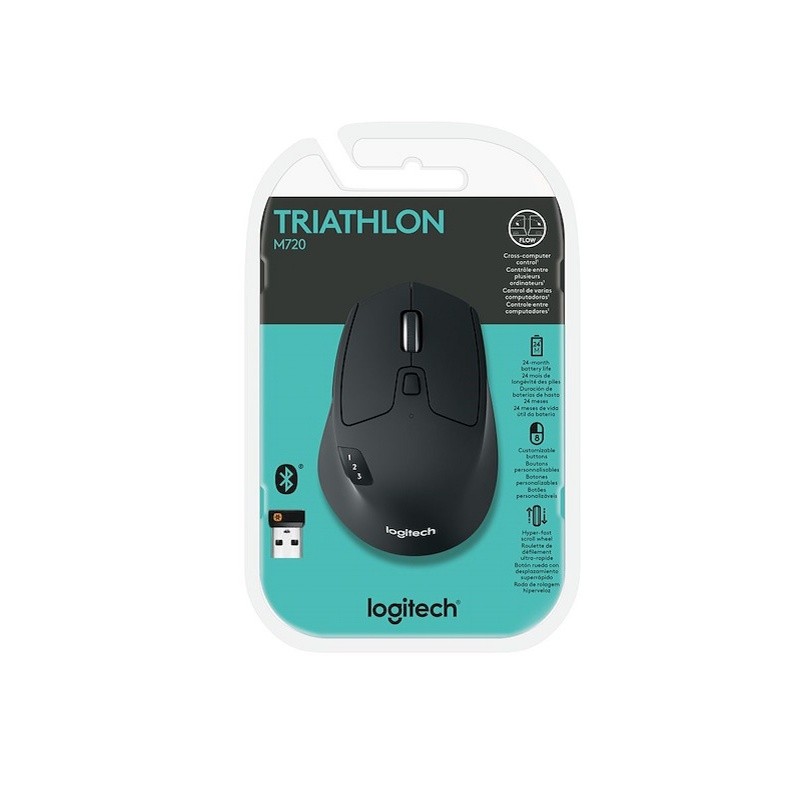 [🔰Chính Hãng] Chuột Không Dây Logitech M720 Triathlon – Multi-Device, Công Thái Học, Đa Tác Vụ, Bền | BigBuy360 - bigbuy360.vn