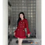 Set dạ tay lông + chân lông khuy bạc - QP Closet BYJOLIE