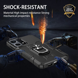 Dành Cho OPPO Reno 7 4G / Reno 8 4G / F21 Pro 4G Ốp điện thoại PC Cứng Mặt Sau TPU Mềm Cạnh Bảo Vệ Camera Giá Đỡ Nhẫn Chân Đế Chống Sốc Mỏng Vỏ