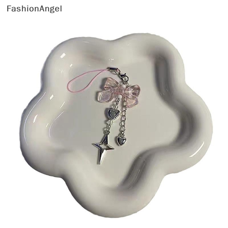 Fashionangel Sáng Tạo Handmade Xanh Nơ Trong Suốt Trái Tim Hạt Dây Quyến Rũ Dây Đeo Ngôi Sao Dễ Thương Nút Thắt Mặt Dây Chuyền Cô Gái Người Phụ Nữ Móc Khóa Dây Cho Điện Thoại VN