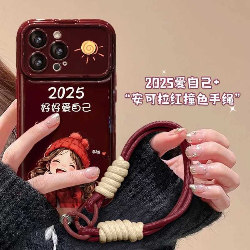 2025 yêu bản thân và để bạn làm giàu, Ốp điện thoại phù hợp 16Promax1 5Plus/14 gương 13mini/12/X