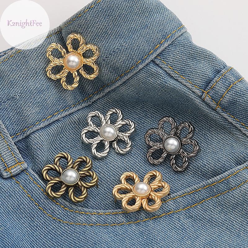 K2nightfee Jeans Eo Khóa Có Thể Điều Chỉnh Đẹp Rỗng Nút Kim Loại Quần Nữ Rộng Đến n Có Thể Điều Chỉnh Khóa Quần Jean Nữ VN
