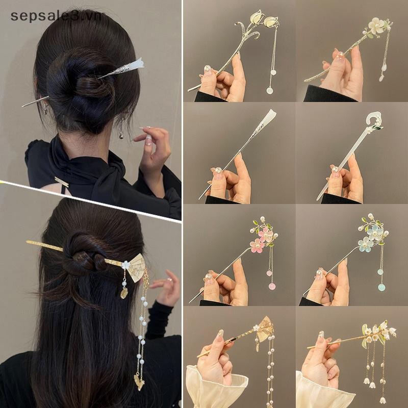 # VN # Tóc Phong Cách Trung Hoa Cổ Điển Dành Cho Nữ Hoa Handmade Kẹp Tóc Vintage Phụ Kiện Trang Sức Đồ Trang Trí Tóc.
