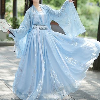 Yunhe Nữ Eo Dài Váy Siêu Cổ Tích Sinh Viên Hàng Ngày Hanfu Tay Rộng Phong Cách Cổ Đại Thanh Lịch Phong Cách Trung Hoa Phù Hợp Với Bốn Mùa Phong Cách 24.11.21