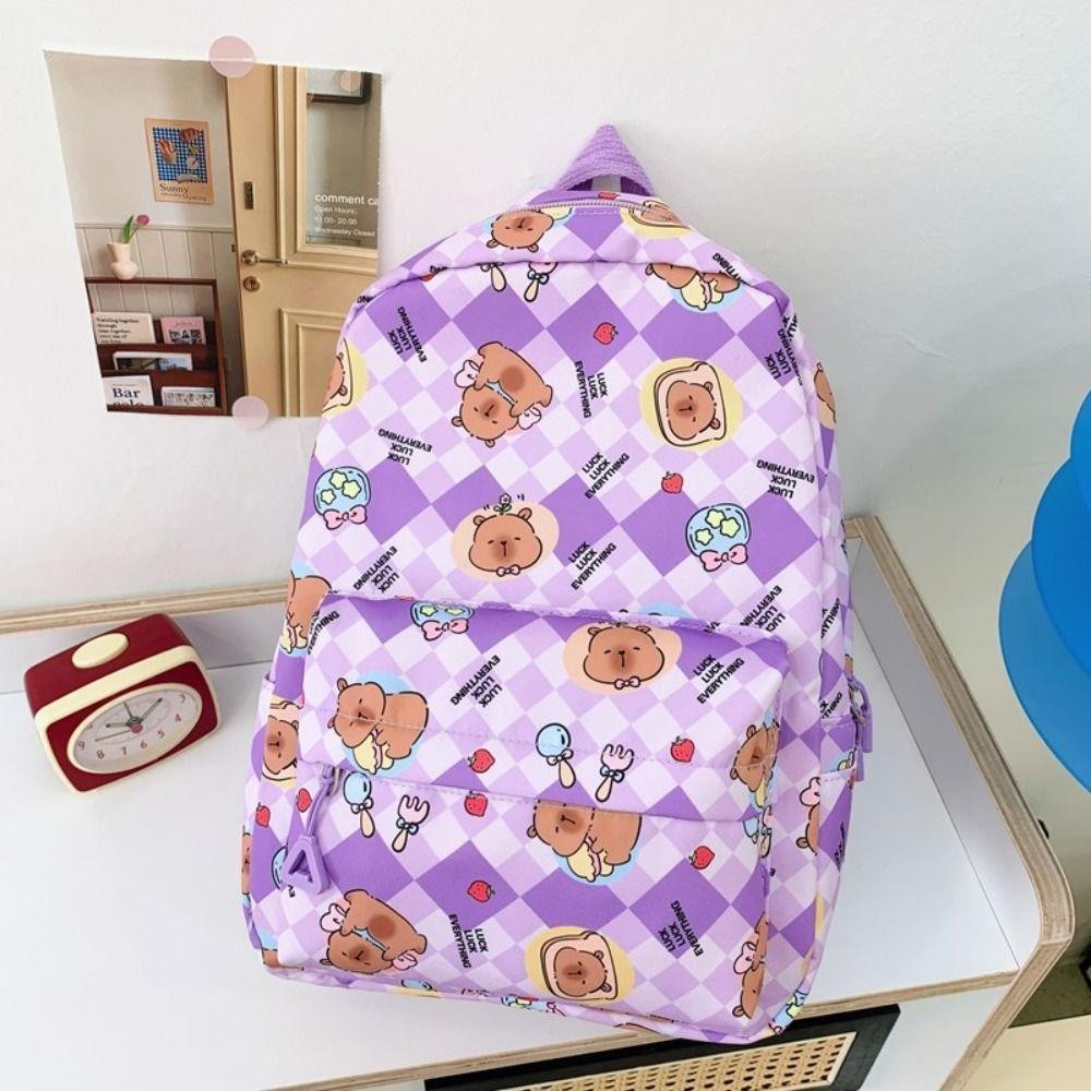 Túi đi học HOBBYIN, Ba lô Capybara Capybara cỡ S / L, Túi đeo vai bằng Nylon chất lượng cao Túi đeo vai giảm đau dung tích lớn trở lại trường học