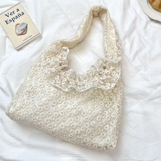 Túi Tote WOAY, Túi Đeo Vai Thêu Ngọt Ngào, In Ren Thường Ngày Nách Túi Bé Gái