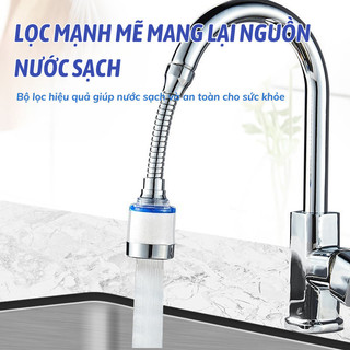 Bộ lọc nước Bunnies House tại vòi xoay 360°, tăng áp, lọc sạch, hợp mọi loại vòi