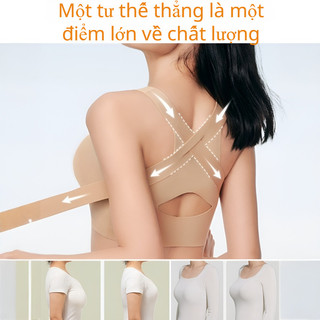 『 Brelira 』 Hỗ trợ mềm Áo ngực không dây Push-Up Khóa trước có thể điều chỉnh thoáng khí Hình dạng liền mạch Quần lót chỉnh sửa tư thế chống chảy xệ