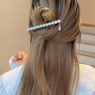 Phụ Kiện Tóc Hàn Quốc Ngọc Trai Kẹp Tóc Bên Kẹp Mùa Xuân Kẹp Sang Trọng Zircon Giọt Nước Tua Rua Kẹp Phẳng Cảm Giác Cao Cấp 27SC465