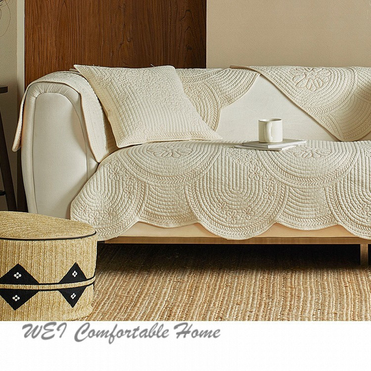 Đệm sofa cotton đã giặt, Bọc Sofa cotton, khăn phủ, đệm ghế, ghế sofa thông dụng 123 người, khăn phủ chống bụi