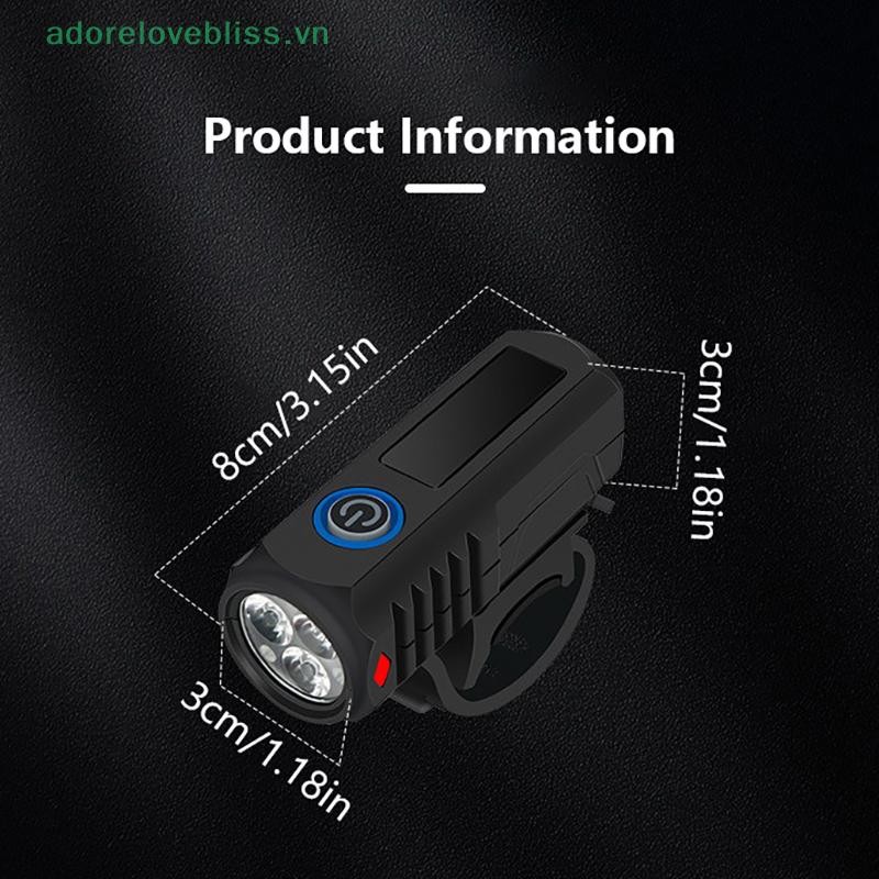 THÊM Đèn LED Sáng Trước USB Sạc Đèn Núi Xe Đạp Đèn Pha Đèn Pin Đi Xe Đạp Xe Tay Ga BSS