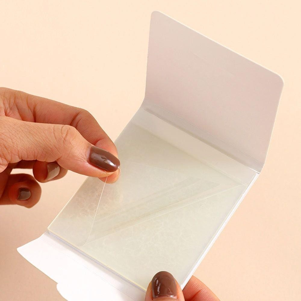 MONOSTYLE 50 Tờ Tẩy Lót Quần Áo, Miếng Dán Tóc Dính Di Động Có Thể Xé, Tẩy Lông Thú Cưng Mini Dính Note Băng Tự Dính