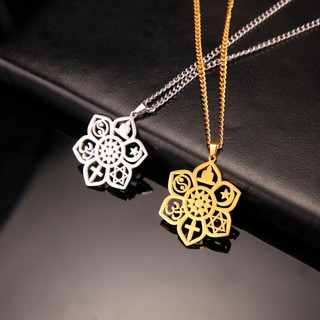 Vòng cổ vàng chữ thập hexagram cho nam nữ, bền màu và không gây dị ứng