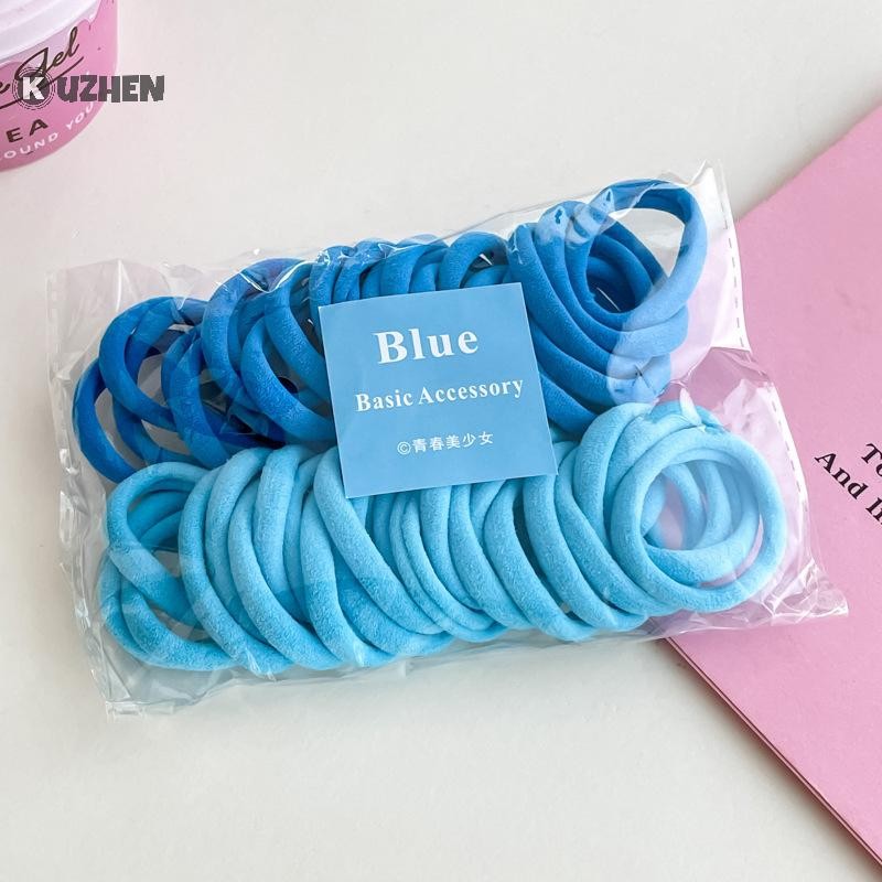 Nhẫn khăn KUZHEN không làm tổn thương tóc, co giãn cao, cho bé gái, phụ kiện buộc tóc