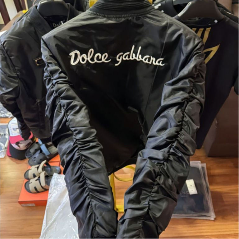 Áo Bomber Trần Bông Thêu Lưng Dê Gà Logo Ngực KCloset 2 Lớp Dày Dặn Dáng Rộng Nam Nữ NA841