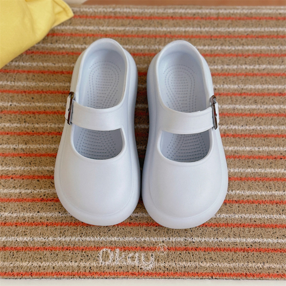 Dép xỏ ngón chân 4,5CM Giày Mary Jane Giày y tá Giày sandal mũi vừa vặn Dép đi ngoài trời Dép đế dày thông thường EVA Nhẹ Chống @ -