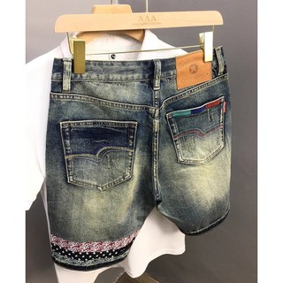 Quần short denim nam ESEA thời trang và phổ biến dáng rộng và giản dị thiết kế mùa hè chất lượng cao phong cách trung tính