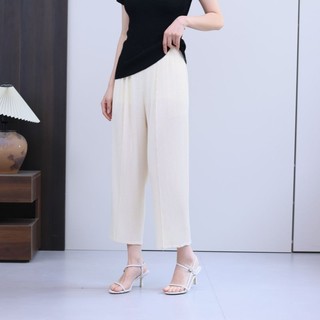 Miyake Xếp Ly Thường Ngày Quần Cà Rốt Nữ Phong Cách Mới Rời Crop Đến Mắt Cá Chân Quần Dài Quần Xếp Ly Mùa Hè Ôm Hơn Nhìn Harlan