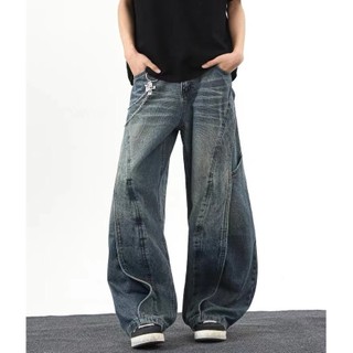 GKSSS Quần Jean Nam Thời Trang Mỹ retro Phong Cách Đường Phố Chất Lượng Cao Trung Tính Phong Cách Quần Jean scimitar