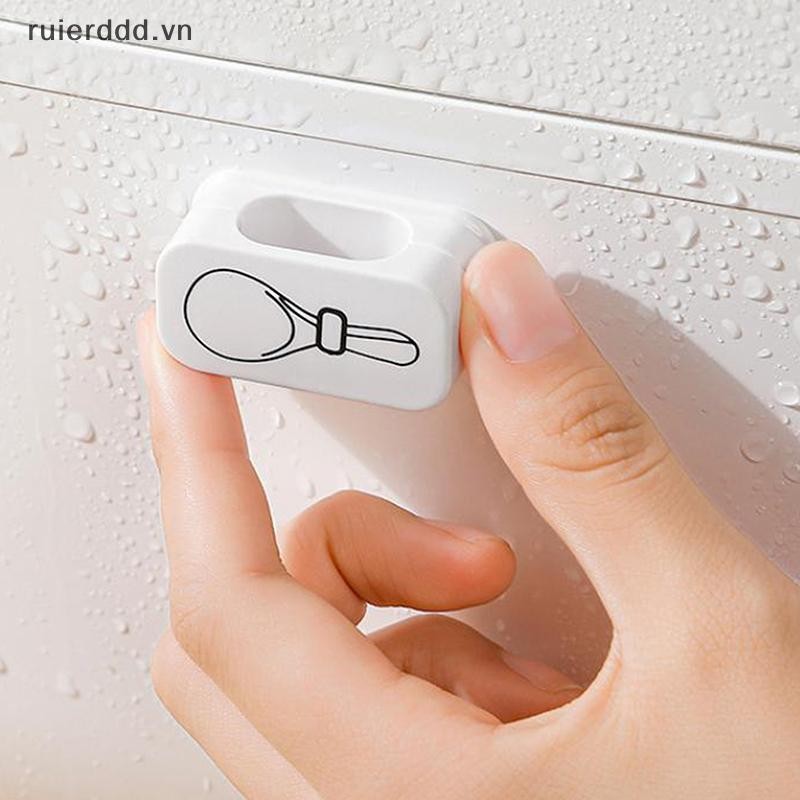 # ruierdd # Giá đựng thìa gạo dính Giá đựng đồ nhà bếp Bếp treo tường Giá để thìa đựng đồ nhà bếp màu đen trắng sắp xếp.