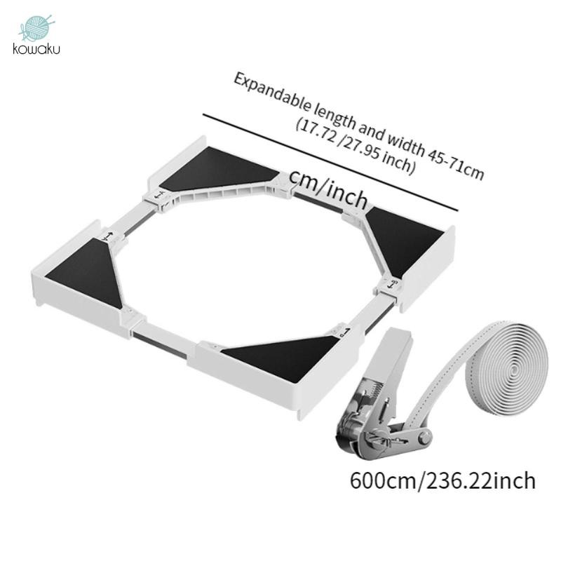 Bộ xếp chồng máy sấy máy giặt Phạm vi điều chỉnh 45 cm-71 cm Chống trượt Tiết kiệm không gian ổn định Dễ dàng lắp đặt Đa năng