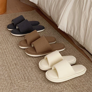 XIXITIAO Nam Nữ Đơn Giản Vách Ngăn Giày Gia Đình Thường Ngày Hút Mồ Hôi Dép Cotton Thời Trang