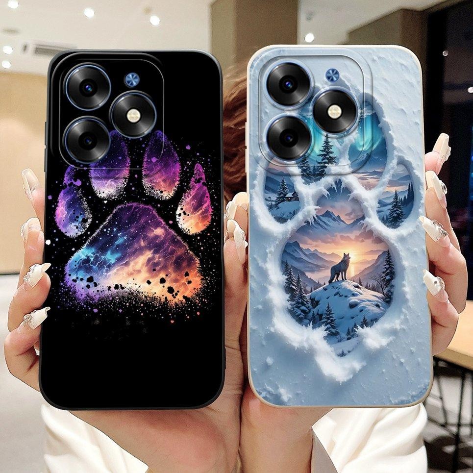 Ốp Cho Infinix Smart 8 X6525 Ốp lưng Smart 8 Plus 8 Pro Smart8 HD X6526 Ốp Lưng Thỏ Wofl Da Báo Hoạt Hình Silicon Mềm