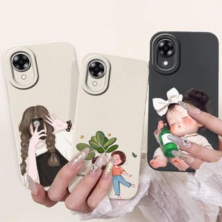 Ốp Lưng Cho OPPO A17k 4G CPH2471 / OPPO A17 CPH2477 Ốp Lưng Trái Tim Đáng Yêu Thỏ Mèo Hoạt Hình Silicon Mềm TPU Bảo Vệ