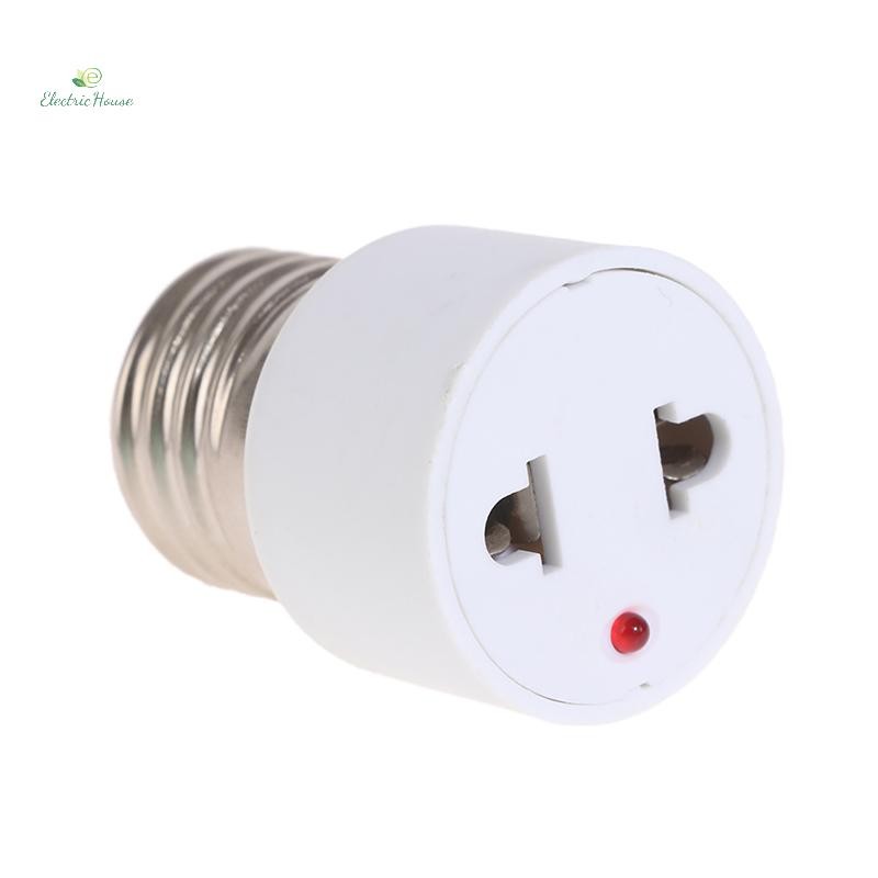 [Nhà Điện] 220V E27 ABS Trắng Kết Nối Phụ Kiện US / EU Cắm Vít Bóng Đèn Đế Adapter mới