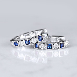 Bông tai Zircon bạc S925 Trang sức thời trang đơn giản Quà tặng nữ