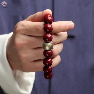 [Pcwkkef] Vòng tay Cinnabar khoáng chất tự nhiên Vòng tay bùa hộ mệnh Đá nguyên bản Cát pha lê Mười hai cung hoàng đạo Mới