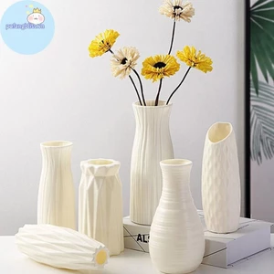 Pufangbliss Bình Bắc Âu Nhựa Giả Gốm Chậu Hoa Phòng Khách Để Bàn Ăn Nhà Trang Trí Bàn Cưới Trang Trí Trang Trí