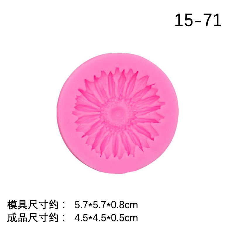 Hoa Hướng Dương Hoa Đào Hoa Khuôn Silicon Bánh Fondant Chocolate Khuôn Đất Sét Epoxy