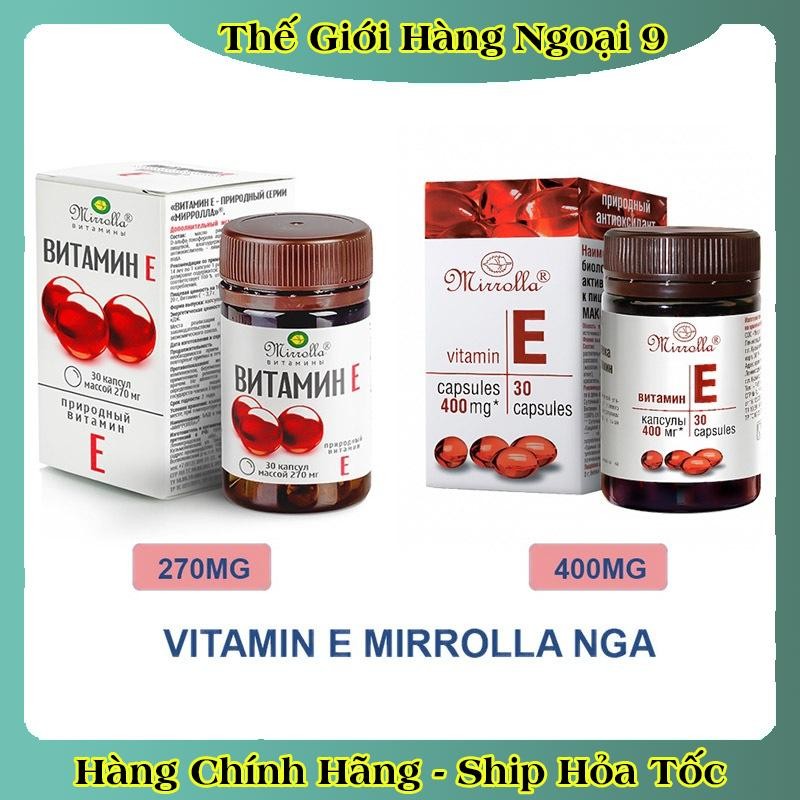 [DATE MỚI] Vitamin E Đỏ Nga Mirrolla 270mg & 400mg Đẹp Da - HÀNG CHÍNH HÃNG NGA
