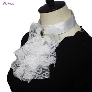 Woke Giả Cổ Áo Victoria Có Thể Tháo Rời Cổ Xù Ren Jabot Cổ Trang Phục