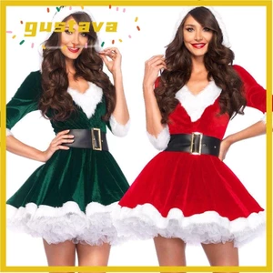 GUSTAVA Bà Ông Già Noel Đầm Xmas Chủ Đề Sân Khấu Biểu Diễn Santa Mini Đầm Ngọt Đảng Câu Lạc Bộ Trang Phục Hóa Trang Trang Trang Phục