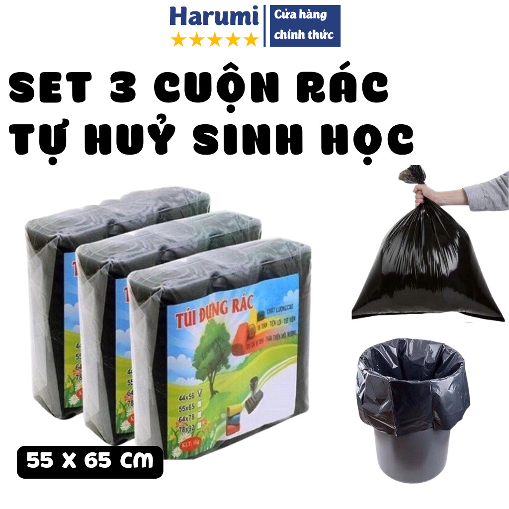 Túi Đựng Rác Tự Phân Hủy Size To 55X65 Cm Bảo Vệ Môi Trường, Tiện Dụng ...