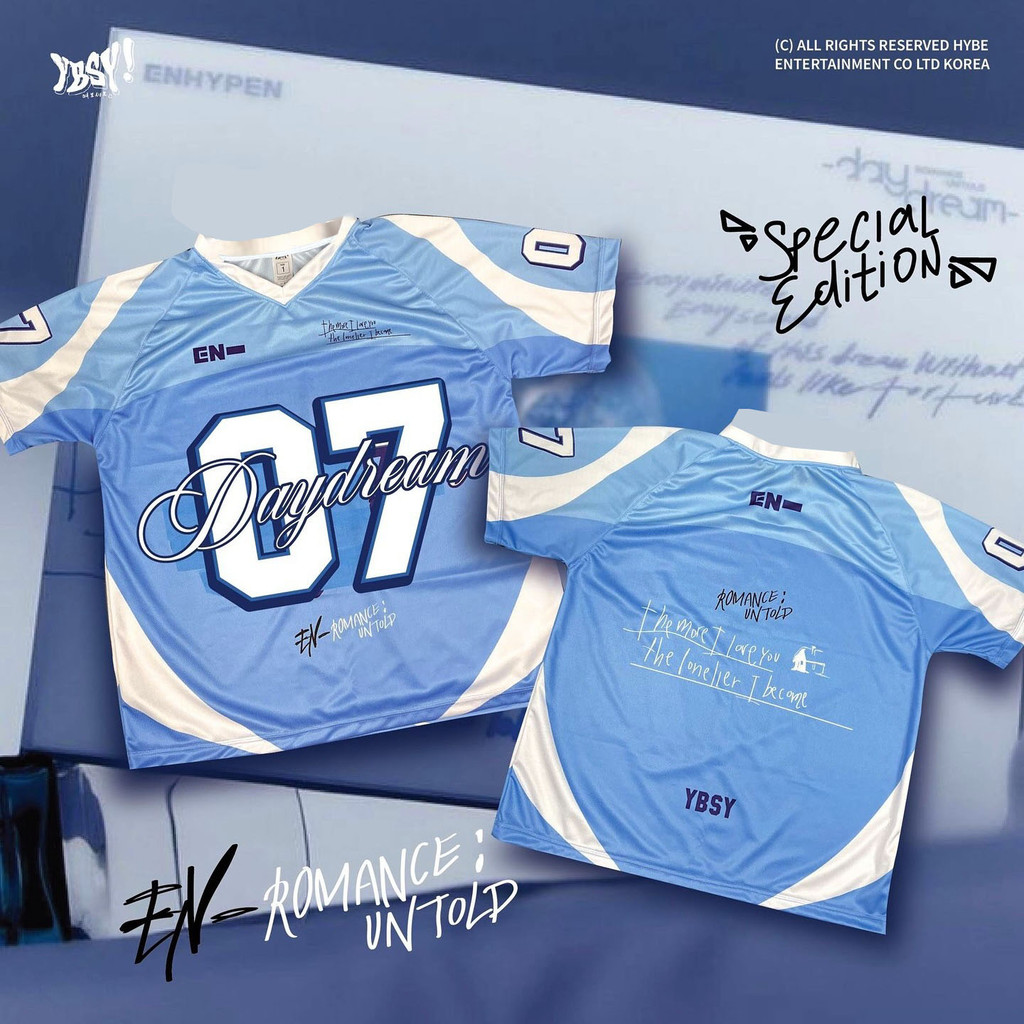Enhypen Mixed Mesh Jersey Football V3 Blue White
