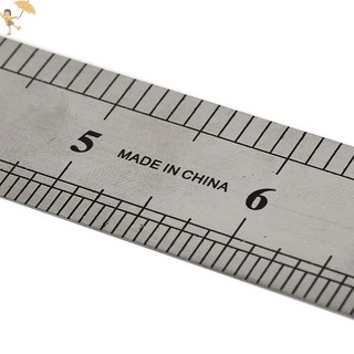 [Gou] Dụng cụ thước thẳng kim loại bằng thép không gỉ 15-30cm Dụng cụ đo hai mặt VN