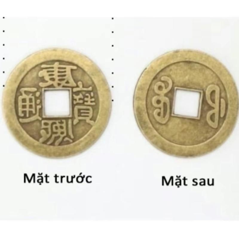 [TẶNG TÚI NHUNG LỘC] Đồng Xu Âm Dương Ngũ Đế Cổ Đã Khai Quang Xin Lộc Bình An May Mắn Decor Phong Thuỷ Nam Nữ