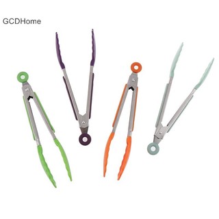 Gcdhome 1 7 Inch Thép Không Gỉ Kẹp Thực Phẩm BBQ Bít Tết CNY Chống Trơn Trượt Thực Phẩm Lưỡi Tông Bánh Mì Tay Cầm Nhà Bếp Tiệc Nấu Ăn Phụ Kiện HOT